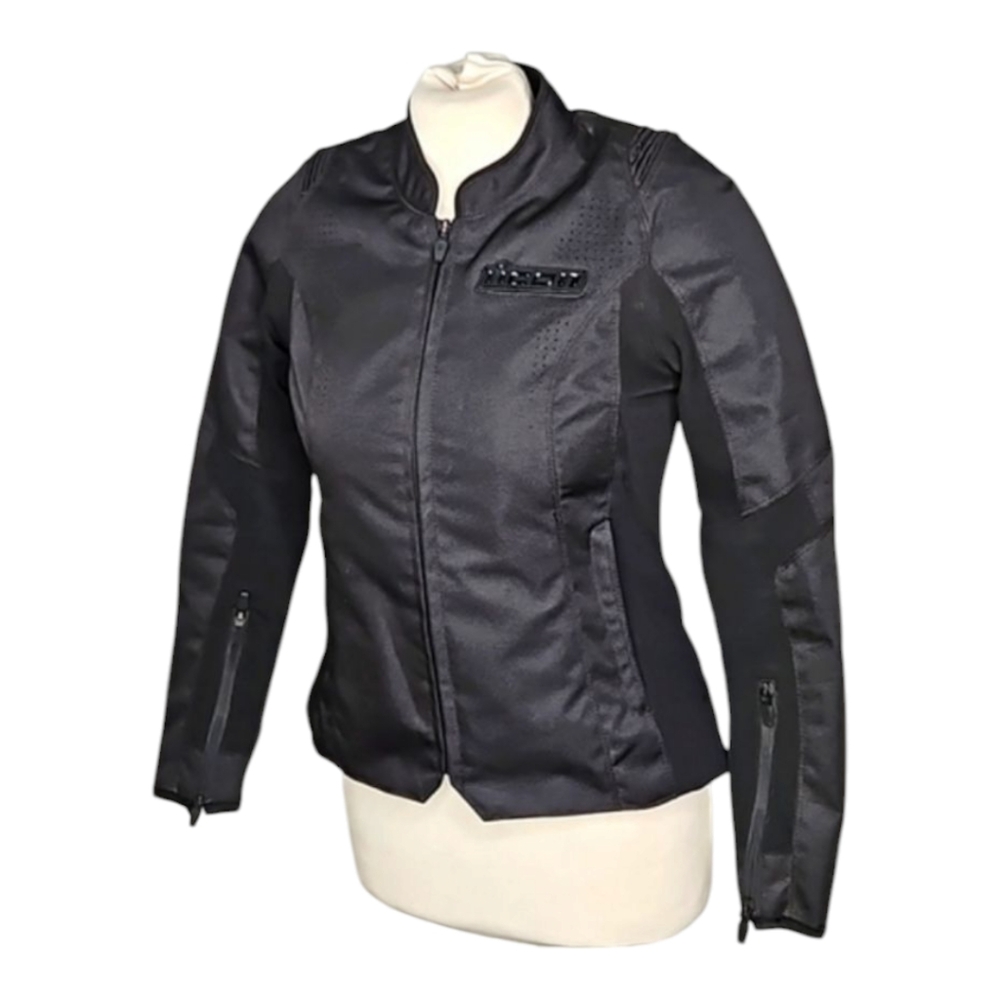 ICON Overlord SB2 Stealth black womens motorcycle jacket XS
